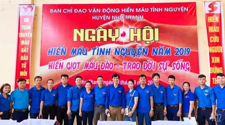 Huyện đoàn Như Thanh tổ chức ngày hội hiến máu tình nguyện năm 2019