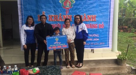 Liên ngành Đoàn Thanh niên – Phòng GD&ĐT – Hội CTĐ huyện Tĩnh Gia khánh thành và bàn giao Ngôi nhà Khăn Quàng đỏ năm 2019.