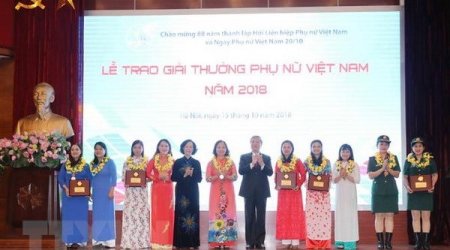 15 tập thể, cá nhân nhận Giải thưởng Phụ nữ Việt Nam năm 2018
