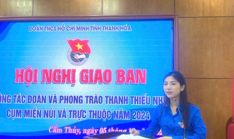 Hội nghị giao ban công tác Đoàn và phong trào thanh thiếu nhi Cụm Miền núi và Cụm Trực thuộc năm 2024