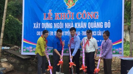 Huyện Hậu Lộc: Tổ chức Lễ khởi công xây dựng "Ngôi nhà khăn Quàng đỏ" năm học 2018-2019