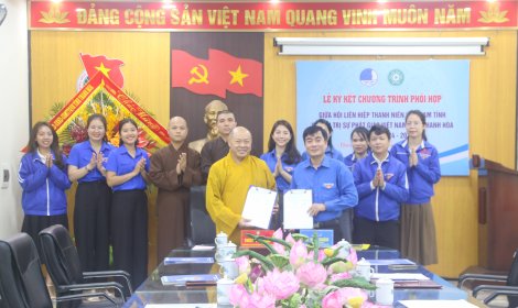 Ký kết chương trình phối hợp giữa Hội LHTN Việt Nam tỉnh và Ban Trị sự Phật giáo Việt Nam tỉnh