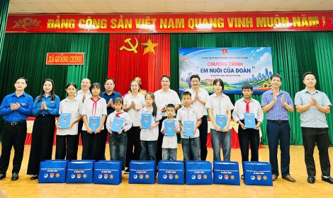 ĐOÀN XÃ QUẢNG CHÍNH RA MẮT MÔ HÌNH “EM NUÔI CỦA ĐOÀN” NĂM HỌC 2026-2027