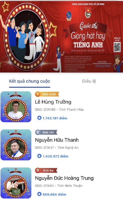kết quả giọng h&aacute;t tiếng anh.jpg