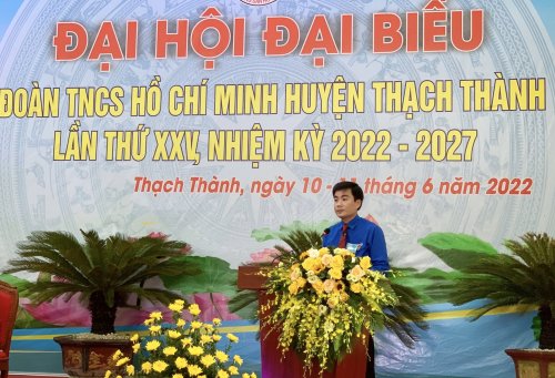 ảnh 5 Đồng ch&iacute; L&ecirc; Văn Ch&acirc;u, UVBCHTW đo&agrave;n, Tỉnh ủy vi&ecirc;n, B&iacute; thư Tỉnh đo&agrave;n, ph&aacute;t biểu chỉ đạo Đại hội.jpg